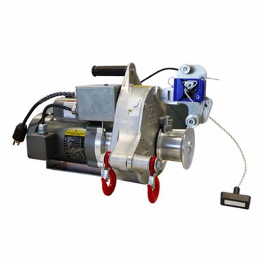 Electric cable pulling/lifting winch. Max. pull 1800lb. Max lift cap 555lb.