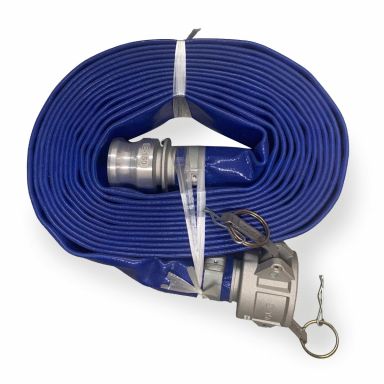 Collapsible PVC Discharge Hose, 1.5" x 50', CxE